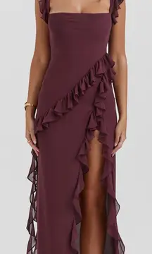 House of CB Asymmetrical Plum Dress