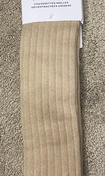 New Alo Yoga Unisex Scrunch Socks, Tan Size Medium
