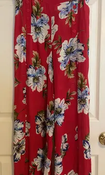 Band of Gypsies Red Floral Jumpsuit