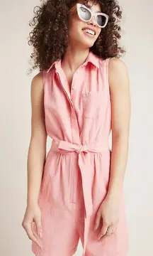 Anthropologie Coral Collared Romper Size 0