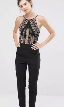 NWT Maya Tall Beaded & Sequin Aztec Pantsuit for Asos Size 6