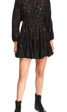 Rhode black mini flowy lace confetti dress size small