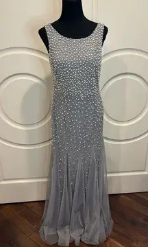 beautiful pearl beaded gown