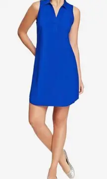 royal blue V-neck shirt dress size small