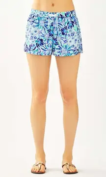 Lilly Pulitzer Luxletic Run Around Shorts in Iris Blue "High Maintenance" Sz XS