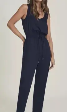 REISS Kat Navy Blue Sleeveless Jumpsuit Side Pockets Womens Size 4  NWOT