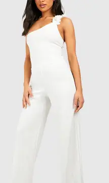 white one shoulder jumpsuit