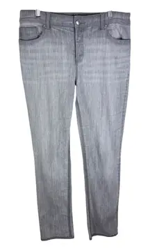 Chico's So Lifting So Slimming Gray Mid Rise Straight Leg Jeans Size 8