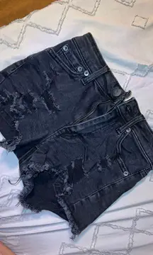 Black Jean Shorts