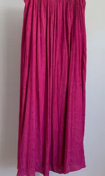 Akemi + Kin‎ Anthropologie Maxi Skirt Paisley Lagenlook Pink Size 6 Boho Chic