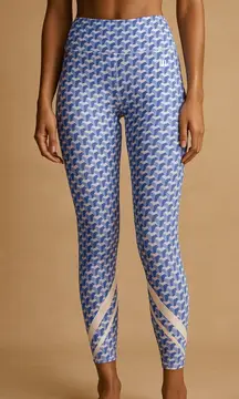 Tory Sport Blue and White Patterned Leggings