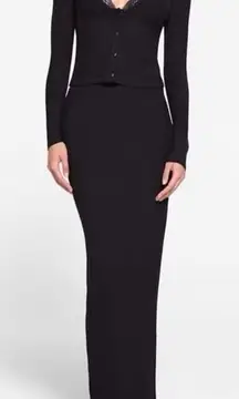 Skims Soft Lounge Long Skirt Onyx Size Medium