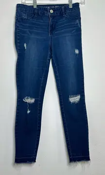 Juicy Couture Los Angeles California Dark Blue Distressed Skinny Jeans