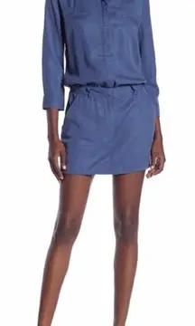 ETIENNE MARCEL Shirtdress Womens Size Small Utility French Girl Minimalist Chic