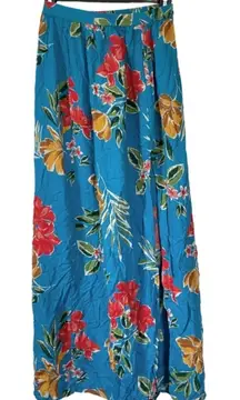 NWOT Patrons of‎ Peace Tropical Floral Print Pull On Skirt with Slit Size XS