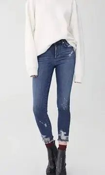 Agolde Sophie high rise Skinny crop Ribbed Jeans size 26 DR