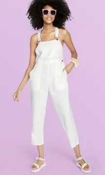 Stoney Clover Target White Linen Blend Overalls Women’s XS