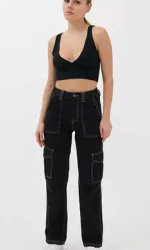 ‼️ High-Waisted Contrast Stitch Skate Jean‼️