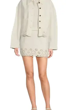 Chelsea & violet White denim matching set 