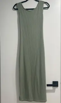 Green Twist Back Dress