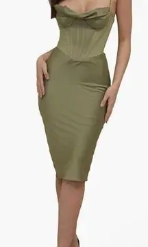 House of CB Myrna Satin Corset Dress size L