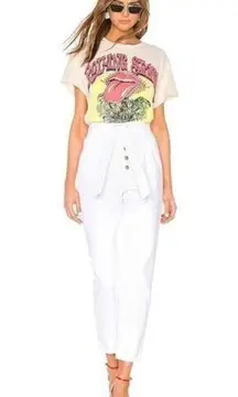 GRLFRND Jeans Women's 25 White Paperbag Pant Daphne High Waist Denim Revolve