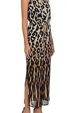 NWOT Manning Cartell Born Free Leopard Print Tie Waist Maxi Dress Size 0