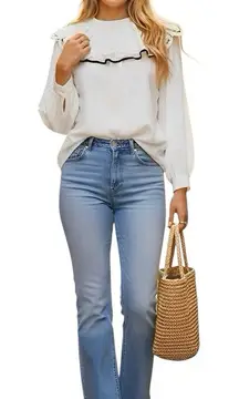 Abby Womens Blouse Sz Large Coquette Victorian Edwardian Cottage Cottagecore