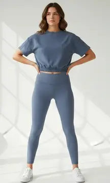 Lululemon Softstreme Gathered Tee in Blue