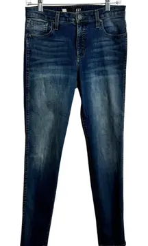 Kut Fron The Cloth Jeans Women 8 Blue Dark Wash Skinny Straight Minimal Modest
