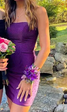 Sherri Hill Purple Homecoming Dress