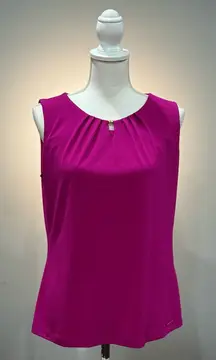 Purple Ivanka Trump Sleeveless Blouse Size M EUC