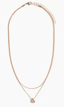 H&M DOUBLE STRAND PENDANT NECKLACE