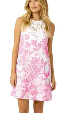 Lilly Pulitzer Womens Dress Sz 4 Floral Brunch  Outfit Tropical Vacation Garden