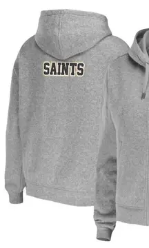 WEAR by Erin Andrews New Orleans Saints Team Heathered Gray Full-Zip Hoodie Size