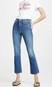 MOTHER The Hustler Ankle Fray Jeans High Waist In Wishful Drinking 
Size 25