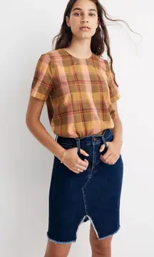 Denim Pegged Skirt