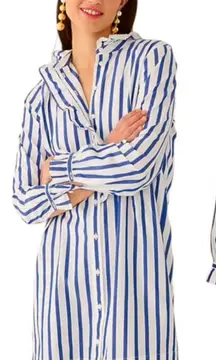 NWT J. Crew Cottage Shirt Dress in Striped Cotton Poplin Size 8