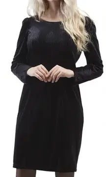 NWT OAT NY black velvet ribbed dress sz M cocktail party 🎊