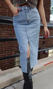 Denim Midi Skirt