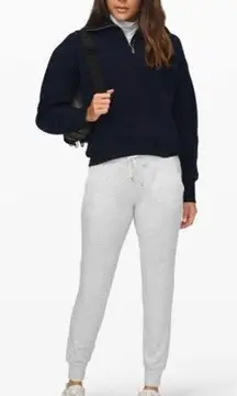 Lululemon Warm Down Joggers Soft Touch Heathered Core‎ Ultra Light Grey Size 2