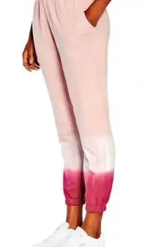 Wildfox Hadley pink tie dye loungewear L cozy joggers