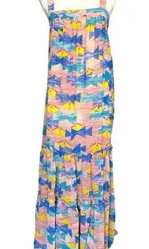 Rose Triangles Maxi Dress, Melissa Masse, Size XS, Summer, Lightweight, Sonoma