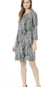 Tommy Bahama Women's Darcy‎ Zesty Zebra Dress Black White Gray XS/TP NWT $158