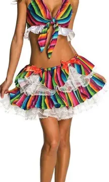 RUBIE’S Sexy Mexy Day of the Dead Mexican Senorita Fancy 2 Piece Halloween Adult Costume