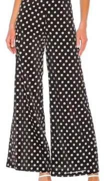 Michael Costello x REVOLVE Bonnie Pant Black Polka Dot‎ Size XS