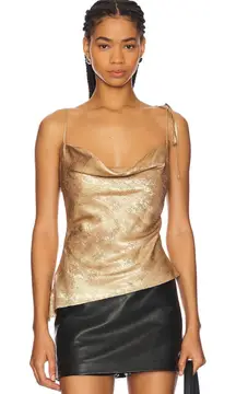 Revolve Superdown Paz Tank Top in Gold Size M