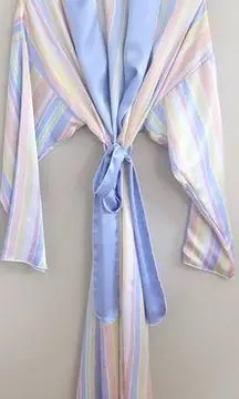 Christian Dior Vintage  pastel striped robe