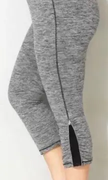 TANGERINE Marled Gray Cropped Leggings Ruched S