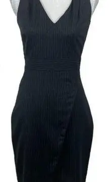 J Crew Black Pinstripe Career Academia Prep Dress NWOT